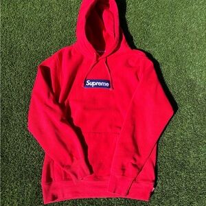 Supreme Hoodie Box logo Purple/Red